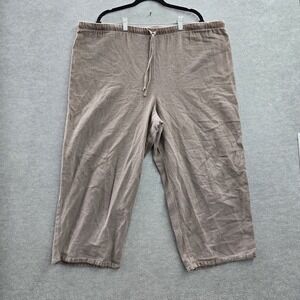 VINTAGE Hot Cotton By‎ Marc Ware Women Pants 2X Brown Cropped 23" Inseam